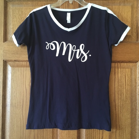 Live and Tell Tops - 5/$15 Navy Mrs. Tee by Live and Tell Medium